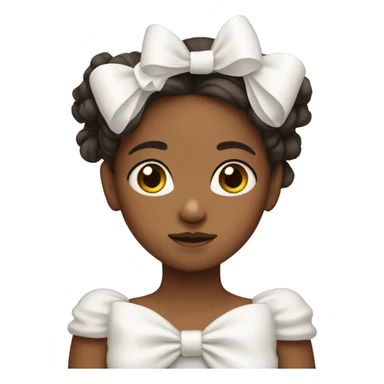 Girl with huge white bows sticker