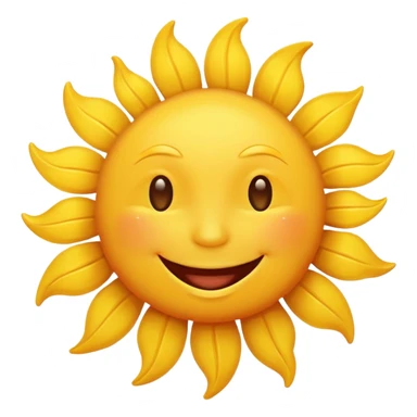 a happy sun sticker