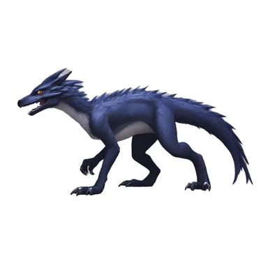 Futuristic Sergal-raptor-nargacuga-vernid sticker