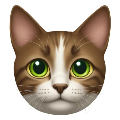 chat-tricolore-marron-yeux-vert sticker