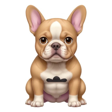 lilac tan frenchie sticker