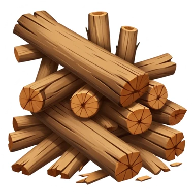 pile of wood sticker