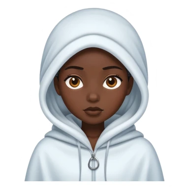 cold black girl in cover sticker