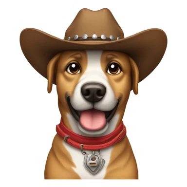 Cowboy dog sticker