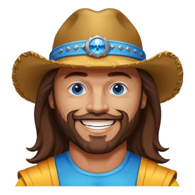 Randy Macho Man Savage blue eyes, brown hair sticker