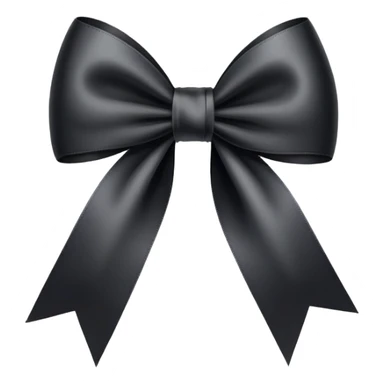 Black ribbon bow  sticker