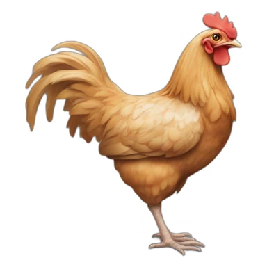 Singe mange du poulet sticker