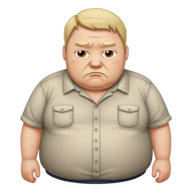 Fat sad guy sticker
