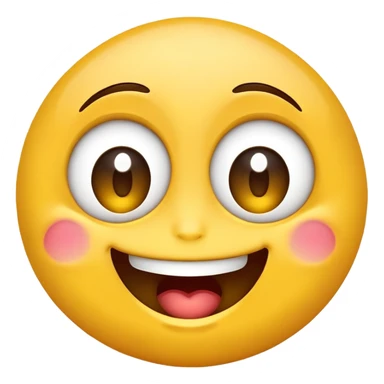 Giggling emoji with big eyes  sticker