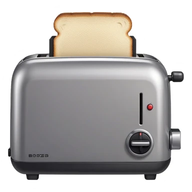 A low-resolution 8-bit pixel art emoji of a toaster, blocky and retro-style, with visible square pixels and a limited color palette. sticker