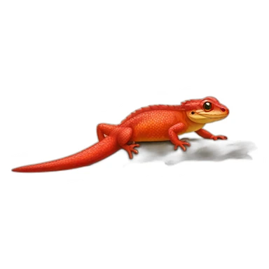 Red lezard sticker