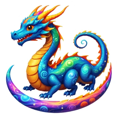 um dragão de planetas sticker