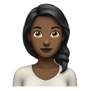 Women dark brown hair, pale skin, amber eyes sticker