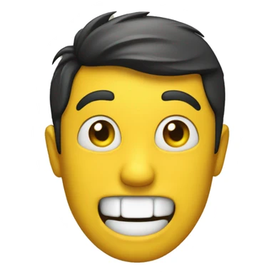 A yellow emoji excited with Tension sticker