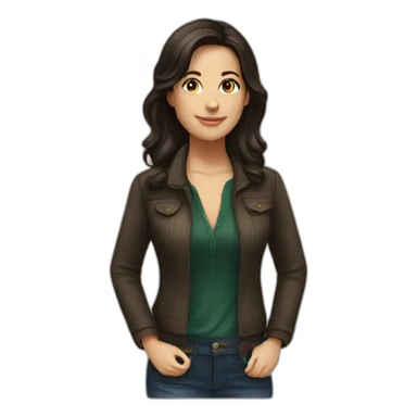 brunette woman fernet branca sticker