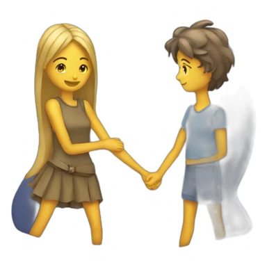 Gars qui embrasse une fille sticker