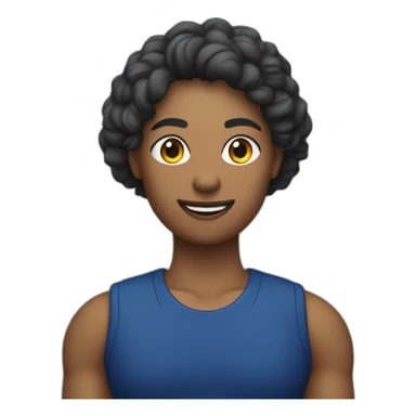 Fitnesstrainerin von der Firma „DKKA“ mit dunkelblauem shirt sticker