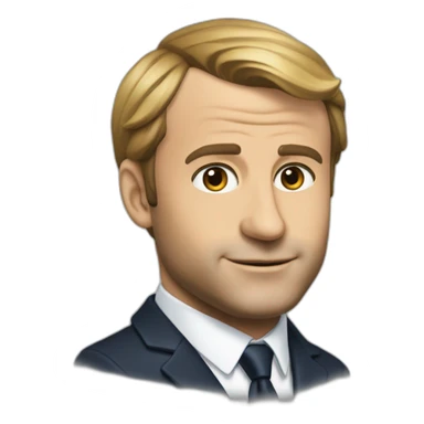 Macron sur un ours sticker