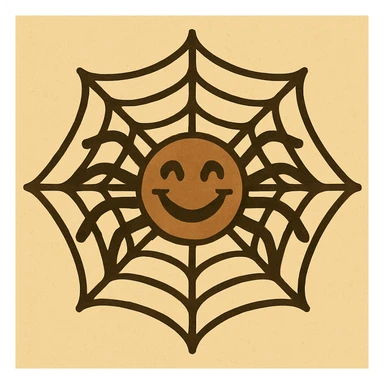 Create images of happy retro cob web. Use this image for inspiration. sticker