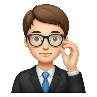 Cool face putting glasses down sticker