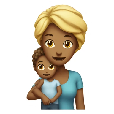 Mom with kid on her head sticker