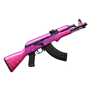 Pink ombre ak47 with glitter  sticker