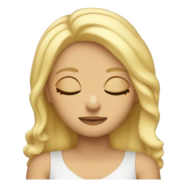 Girl with blonde hair sleeping sticker