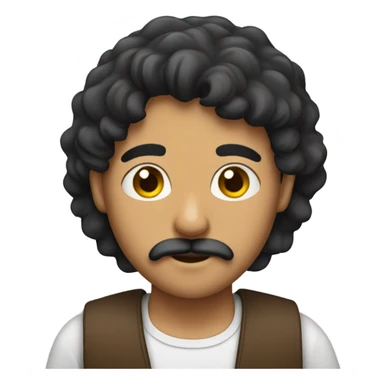 An Arabic boy with a moustache and a beard  sticker