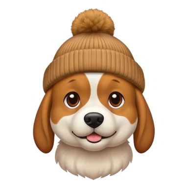 dog wearing a beanie sticker