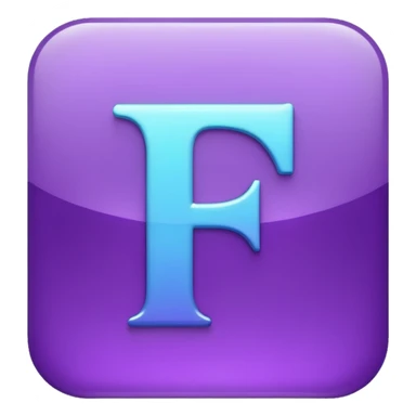 purple letter T sticker