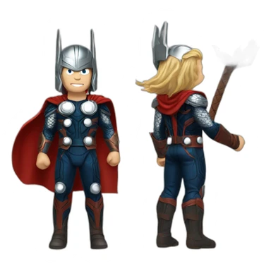 Thor sur spider man sticker