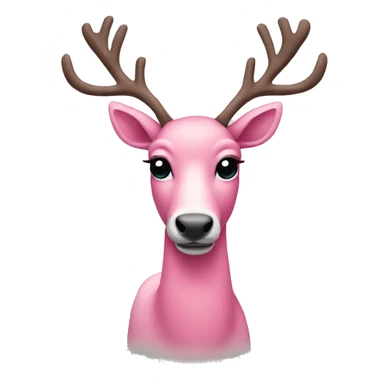Pink reindeer  sticker