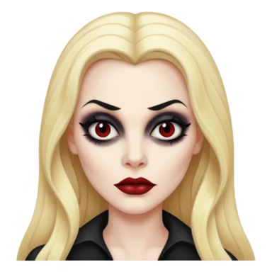 Vampira with long blonde hair sticker