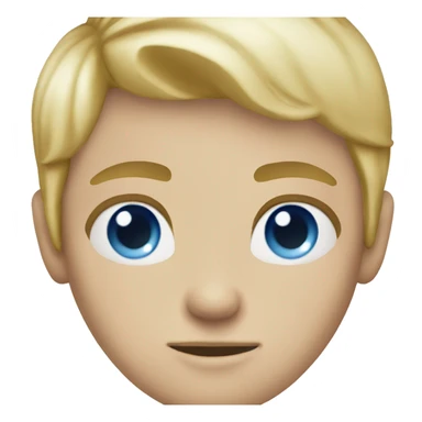 boy blonde blue eyes blue skin sticker