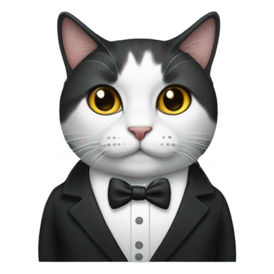 Cat in tuxedo sticker