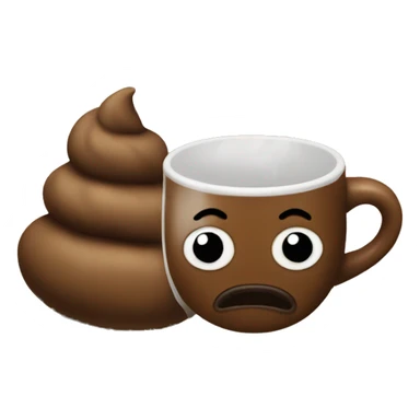 poop and coffee sticker