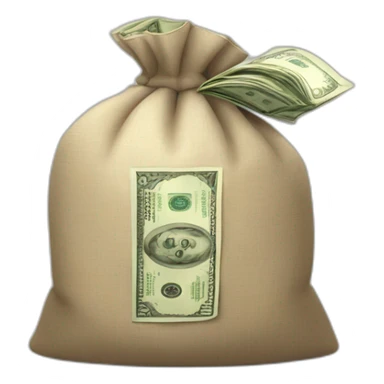 bag of money happy and full sticker