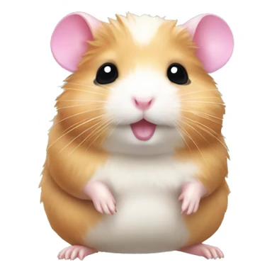 Hamster with pink bow  sticker