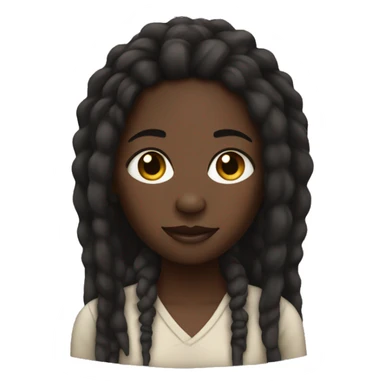 dark-skinned girl with dreadlocks sticker