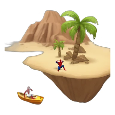 desert-island-with-fat-spiderman sticker
