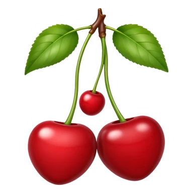 two cherries connecting together sticker