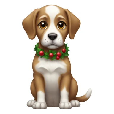 Christmas puppy sticker