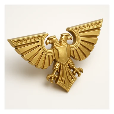 Warhammer 40k double-headed eagle, ornate, gothic, no text sticker