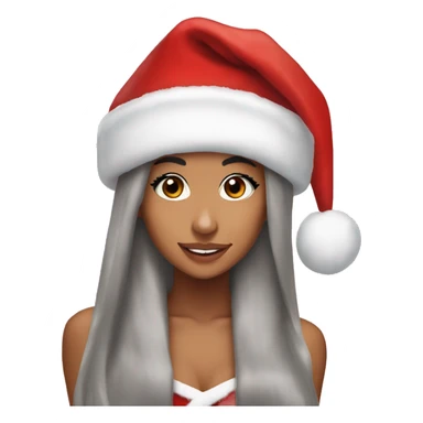 ariana grande with santa hat sticker