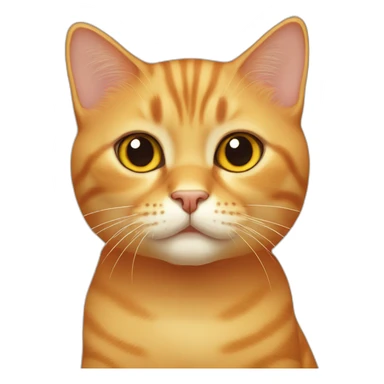 fully orange shorthair angular face cat cute yellow eyes sticker