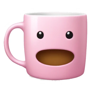 Light pink mug cup sticker