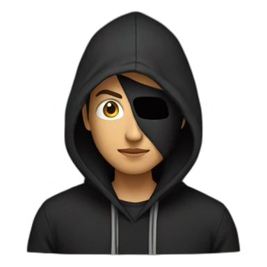 Hacker in black Hoodie sticker