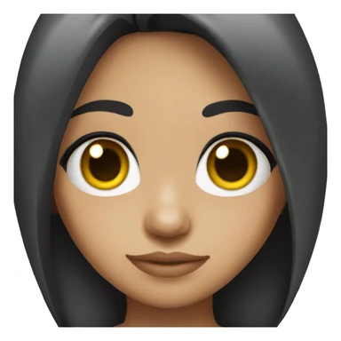 Pretty hispanic girl with big eyes and black hair sticker