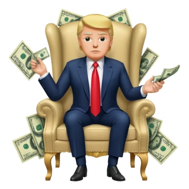 DONALD TRUMP SIT ON THE DOLLAR CHAIR sticker