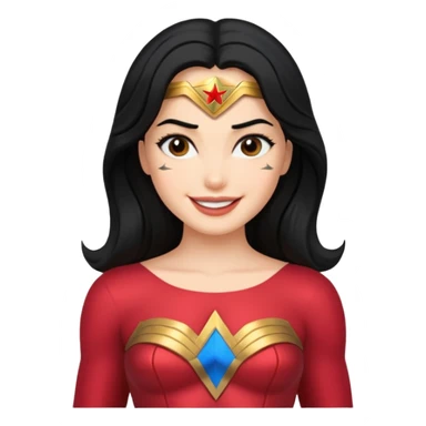 black haired wonder woman sticker